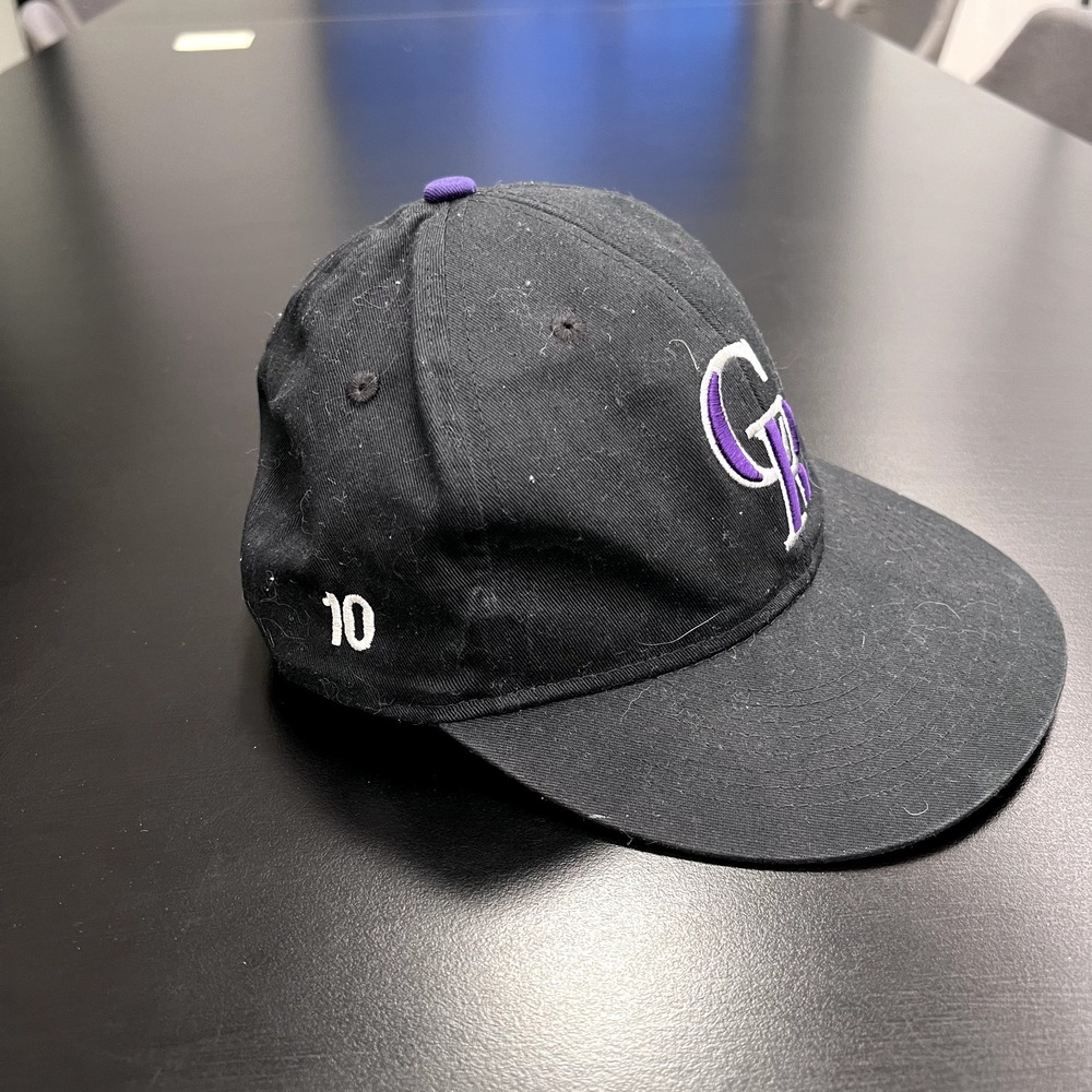 MLB Colorado Rockies Baseball Hat Cap Youth Black Purple Adjustable Strap Back - Picture 3 of 8